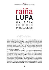 Portada:Raíña Lupa Ediciones [editorial] (Barcelona, 1994-2018) [Semblanza] / Elisa Rodríguez Acosta