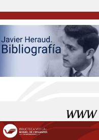 Portada:Javier Heraud. Bibliografía / Elena Zurrón Rodríguez