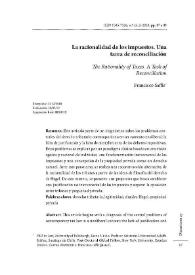 Portada:La racionalidad de los impuestos Una tarea de reconciliación / Francisco Saffie