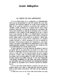 Portada:La poesía de los ilustrados / Pedro Álvarez de Miranda
