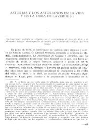 Portada:Asturias y los asturianos en la vida y obra de Laverde  / Dionisio Gamallo Fierros