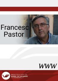 Portada:Francesc Pastor / director Joaquim Espinós Felipe 