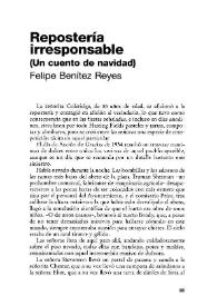 Portada:Repostería irresponsable (Un cuento de navidad) / Felipe Benítez Reyes