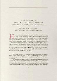 Portada:Contornos textuales. Para la traducción castellana de la \"Oratio pro Marcello\" (siglo XV)  / Juan Miguel Valero Moreno