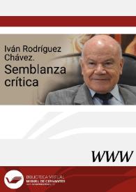 Portada:Iván Rodríguez Chávez. Semblanza crítica / Elena Zurrón Rodríguez