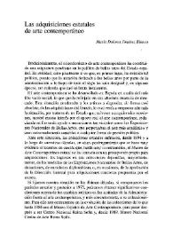 Portada:Las adquisiciones estatales del arte contemporáneo / María Dolores Jiménez-Blanco