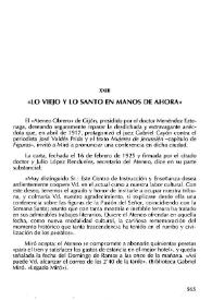 Portada:Lo viejo y lo santo en manos de ahora / Gabriel Miró ; edición de Vicente Ramos