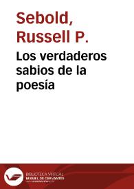 Portada:Los verdaderos sabios de la poesía / Russell P. Sebold