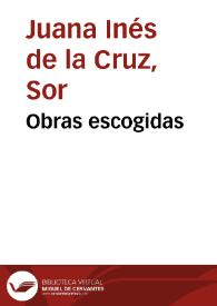 Portada:Obras escogidas / Sor Juana Inés de la Cruz