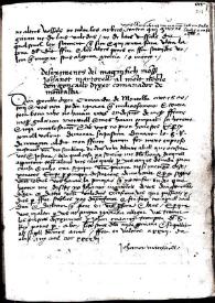 Portada:Correspondència entre Joanot Martorell i Gonçalvo d'Híjar conservada al Ms. 7811. Lletres de Batalla, de la Biblioteca Nacional de Madrid