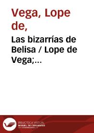 Portada:Las bizarrías de Belisa / Lope de Vega; edición de Alonso Zamora Vicente