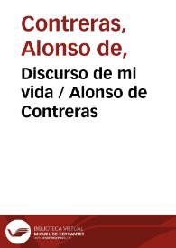 Portada:Discurso de mi vida / Alonso de Contreras