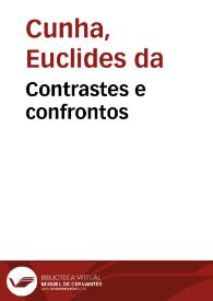 Portada:Contrastes e confrontos / Euclides da Cunha