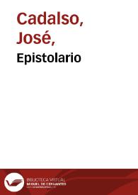 Portada:Epistolario / José Cadalso