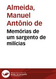 Portada:Memórias de um sargento de milícias / Manuel Antônio de Almeida