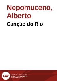 Portada:Canção do Rio / Alberto Nepomuceno