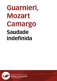 Portada:Saudade indefinida / Mozart Camargo Guarnieri Mozart