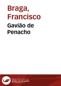 Portada:Gavião de Penacho / Francisco Braga