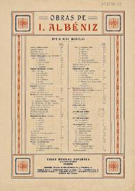 Portada:Ricordatti : mazurka de salon : ob. 96 / Isaac Albeniz