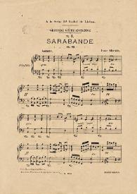 2me suite ancienne. No. 1. Sarabande, ob. 64 / [Isaac Albeniz]