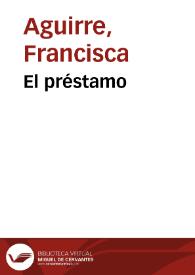 Portada:El préstamo / Francisca Aguirre