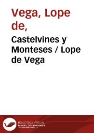 Portada:Castelvines y Monteses / Lope de Vega