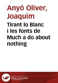 Portada:Tirant lo Blanc i les fonts de Much a do about nothing