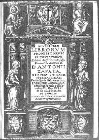Portada:Nouus index librorum prohibitorum et expurgatorum / editus auctoritate & iussu ...  Antonii Zappata ...