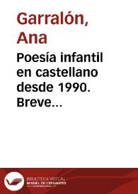 Portada:Poesía infantil en castellano desde 1990. Breve panorámica / Ana Garralón