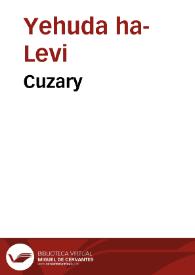 Portada:Cuzary / Yehuda ha-Levi; [traducido por] Jacob Abendana