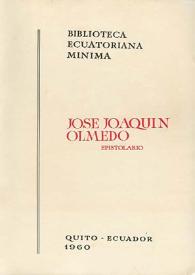 Portada:José Joaquín Olmedo : epistolario