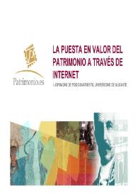 Portada:La puesta en valor del Patrimonio a través de Internet / Alfons Martínez