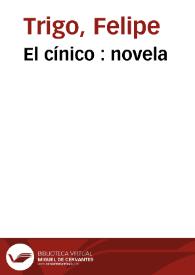 Portada:El cínico : novela / de Felipe Trigo; ilustraciones de Estevan