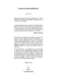Portada:Ejercicios para equilibristas / de Luis Matilla