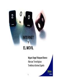 Portada:Internet y el móvil / de Miguel Ángel Vázquez Blanco
