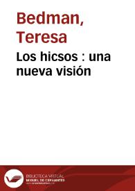 Portada:Los hicsos : una nueva visión / Teresa Bedman