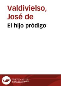 Portada:El hijo pródigo / José de Valdivielso