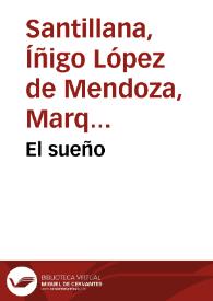 Portada:El sueño / Íñigo López de Mendoza