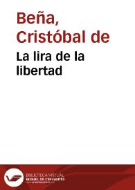 Portada:La lira de la libertad / Cristóbal  Beña