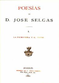 Portada:Poesías / de José Selgas y Carrasco