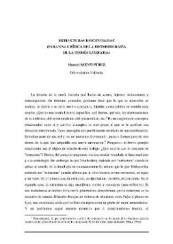 Portada:Estructuras descentradas (para una crítica historiográfica de la teoría literaria) / Manuel Asensi Pérez