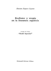 Portada:Realismo y utopía en la literatura española / Mariano Baquero Goyanes