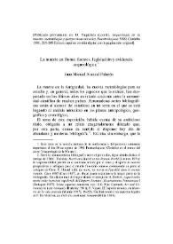 Portada:La muerte en Roma : fuentes, legislación y evidencia arqueológica / Juan Manuel Abascal Palazón