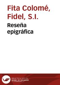 Portada:Reseña epigráfica