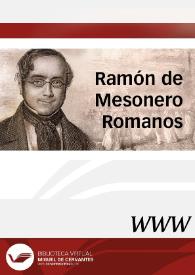 Portada:Ramón de Mesonero Romanos / director Enrique Rubio