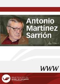 Portada:Antonio Martínez Sarrión / director Ángel L. Prieto de Paula