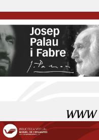Portada:Josep Palau i Fabre / director Francisco Ruiz Soriano