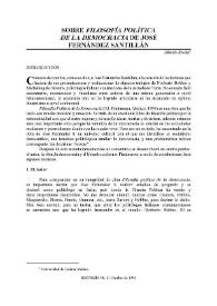 Portada:Sobre filosofía política de la democracia de José Fernández Santillán / Alberto Rocha