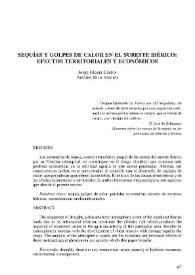 Portada:Sequías y golpes de calor en el sureste ibérico : efectos territoriales y económicos / Jorge Olcina Cantos y Antonio Rico Amorós