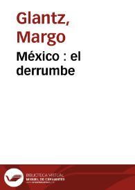 Portada:México : el derrumbe / Margo Glantz